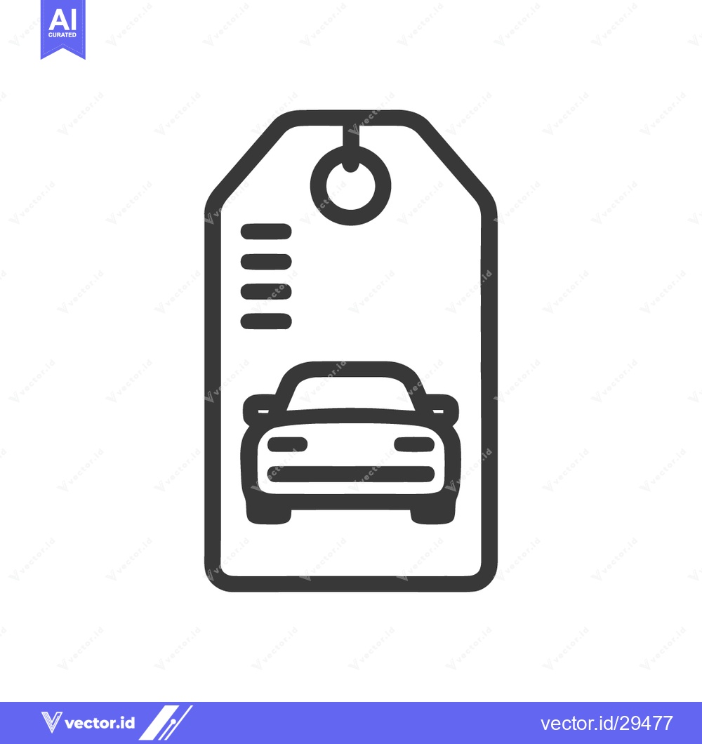 Premium Vector dari Car Price Tag Icon: Automotive Sales and Pricing Symbol