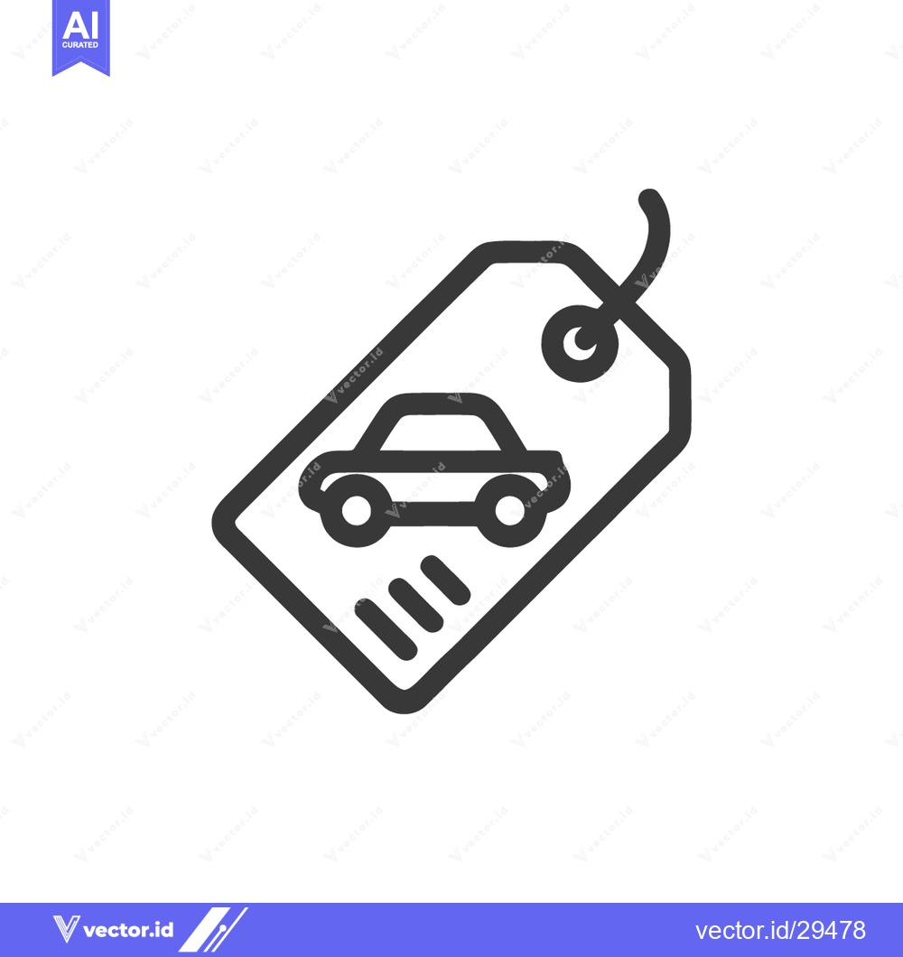Premium Vector dari Car Price Tag Icon: Minimalist Automotive Sale Symbol