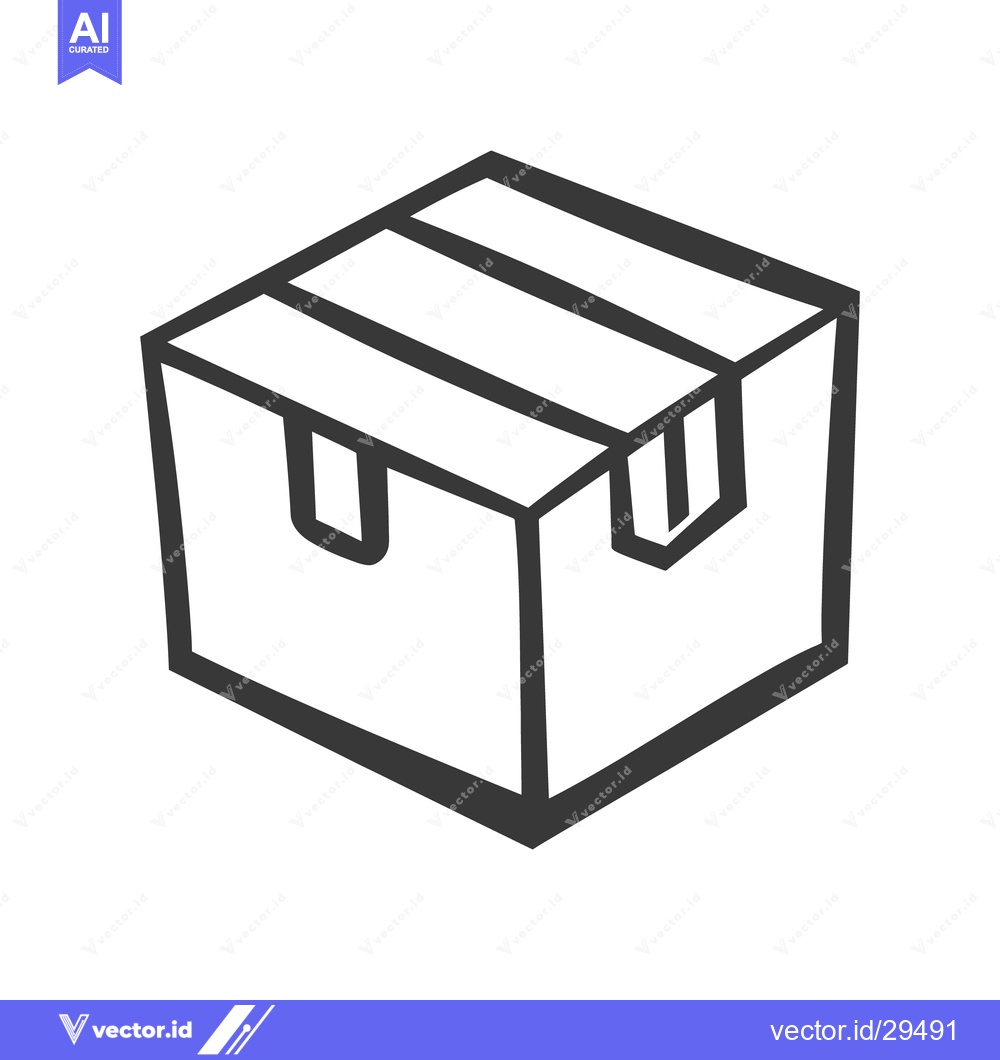 Premium Vector dari A simple illustration of a closed cardboard packaging container