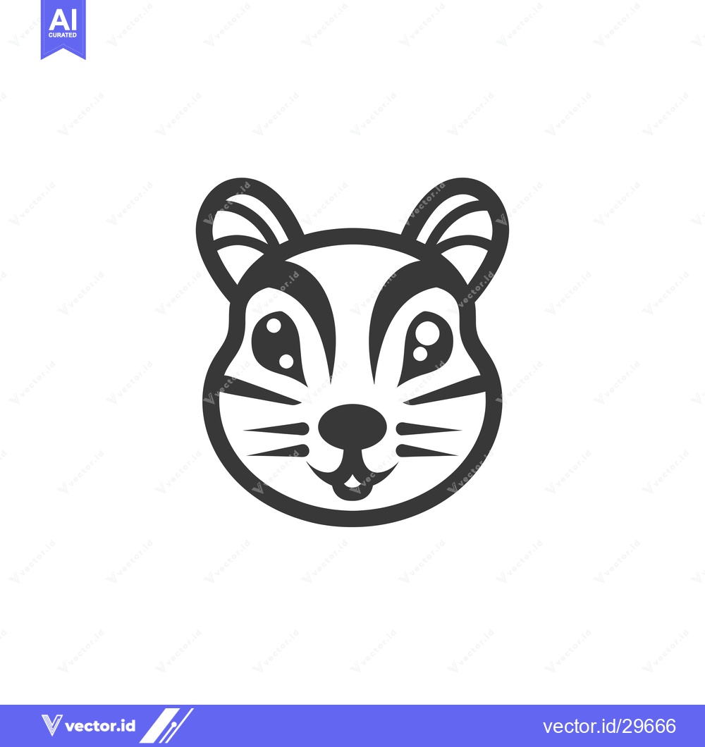 Premium Vector dari Cartoon illustration of a squirrel's face