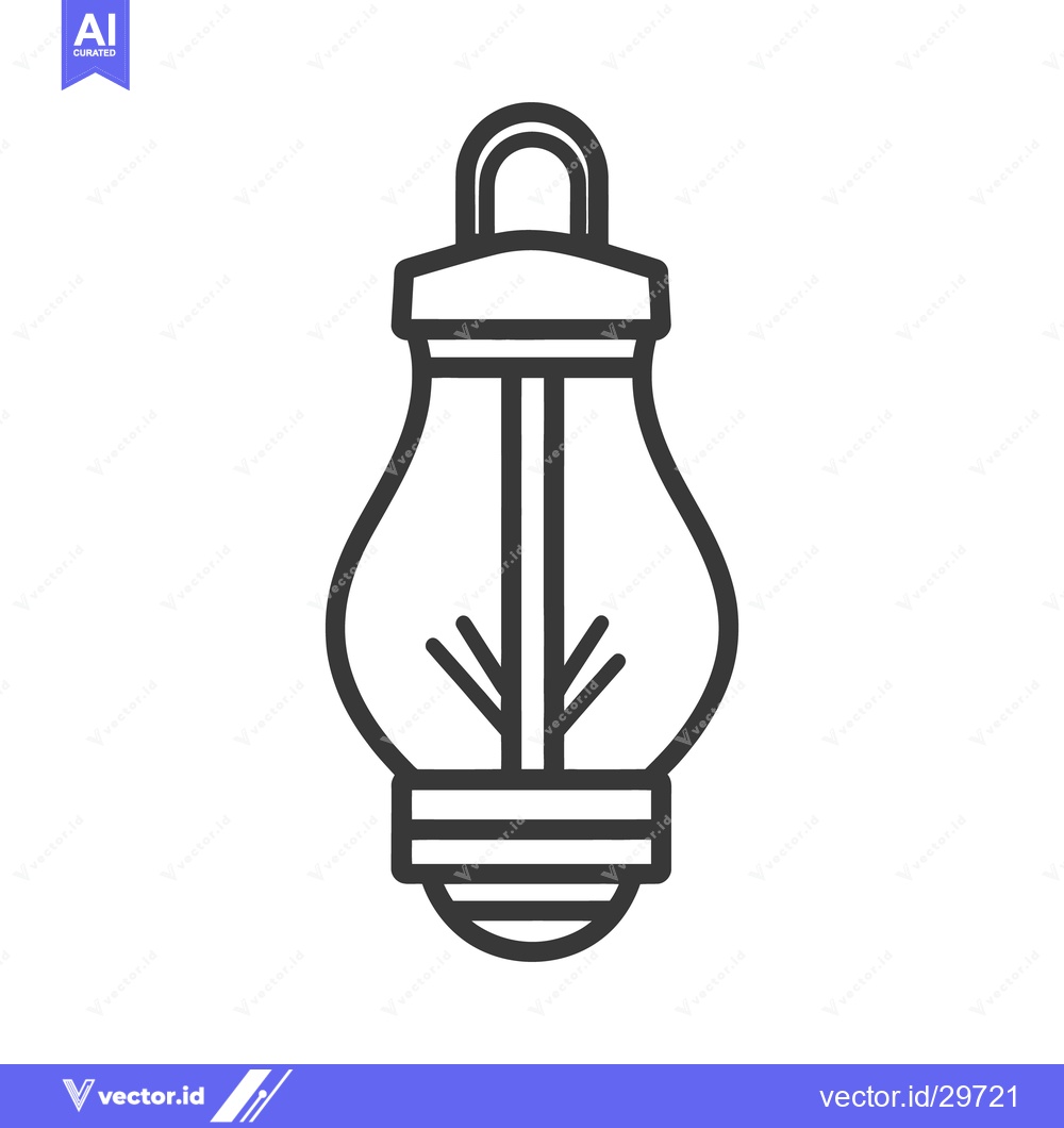 Premium Vector dari A stylized black and white illustration of a decorative lantern