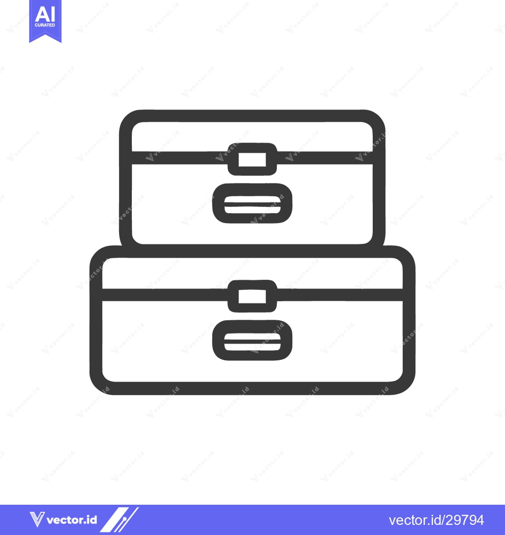 Premium Vector dari Stacked Storage Boxes Icon: Minimalist Design, Clean Lines, Organizati