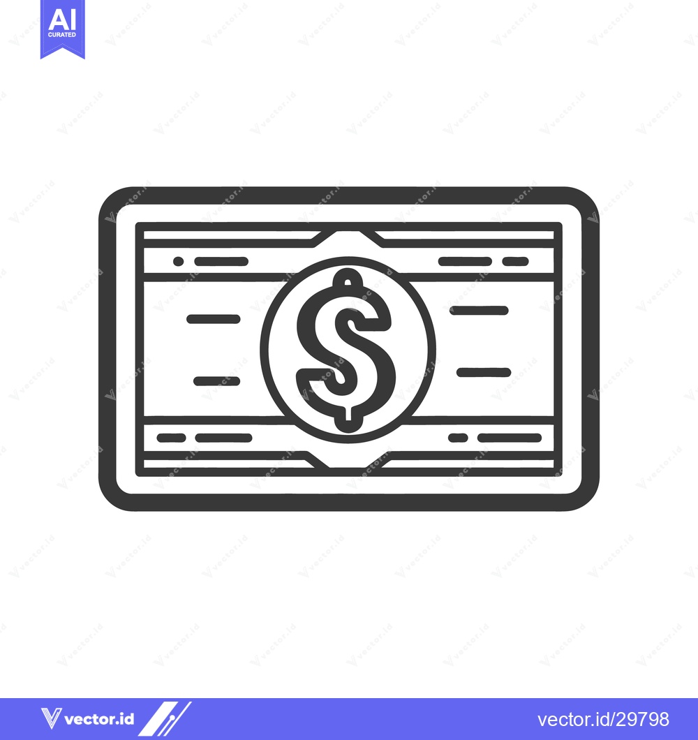 Premium Vector dari Simple illustration showing an American dollar currency symbol on disp