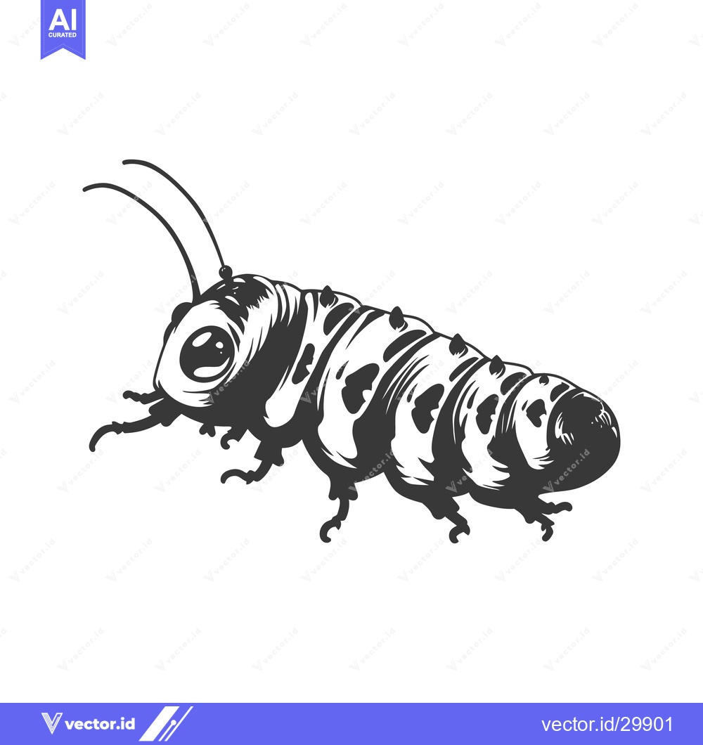 Premium Vector dari A stylized image of an insect crawling on a surface