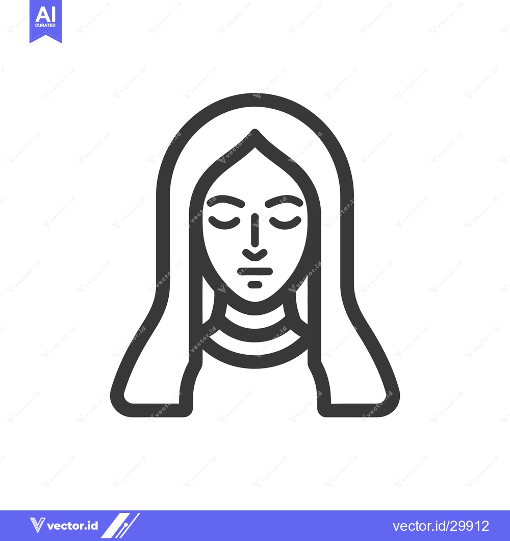 Premium Vector dari Simple black and white minimalist line art female portrait illustratio