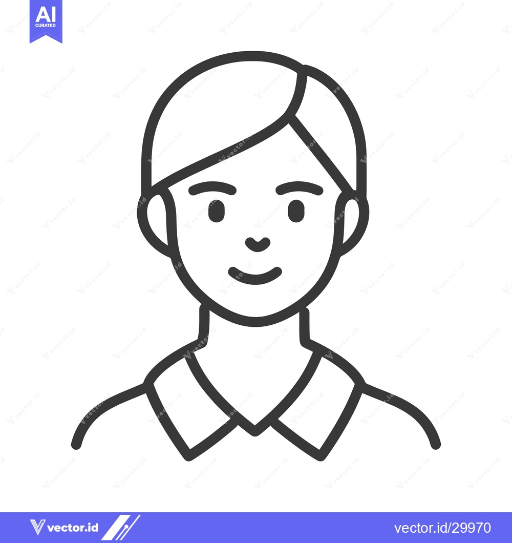 Premium Vector dari A simple line drawing illustration of a person smiling