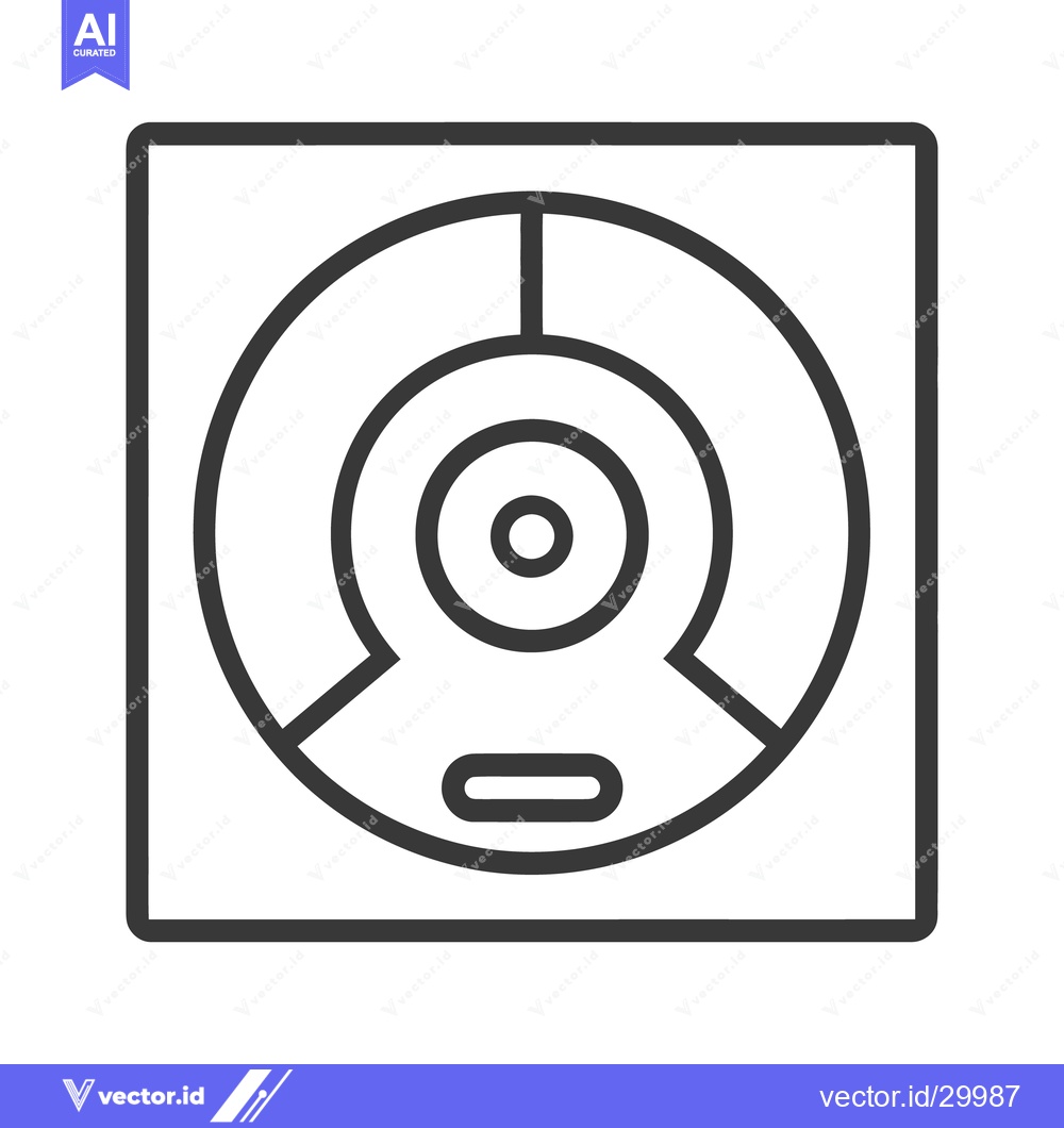 Premium Vector dari A simple outline icon depicting a digital camera or webcam