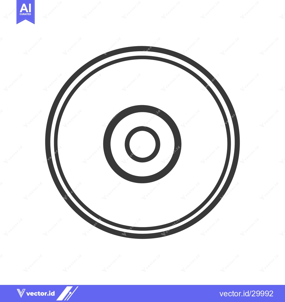 Premium Vector dari A digital disc shows concentric circles with dark outlines