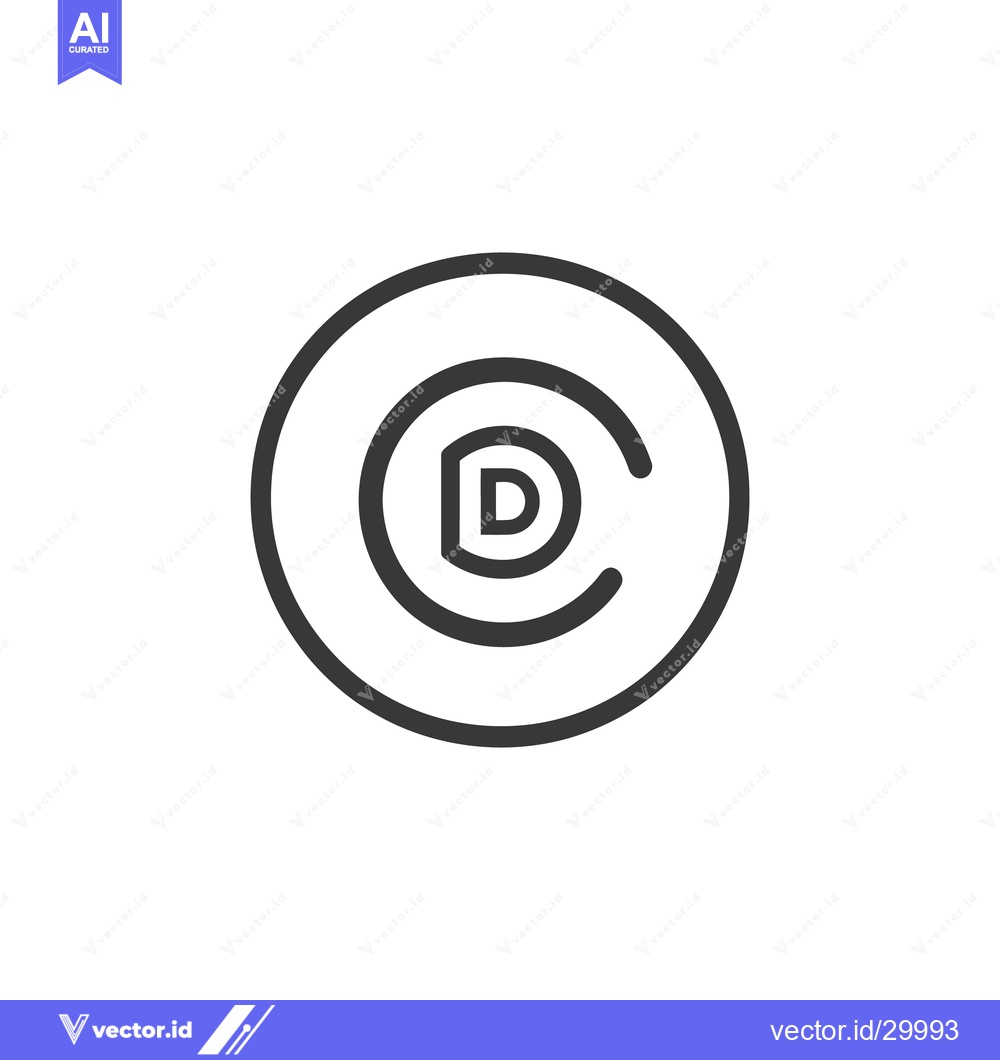 Premium Vector dari A simple circular graphic with the letters D and C displayed