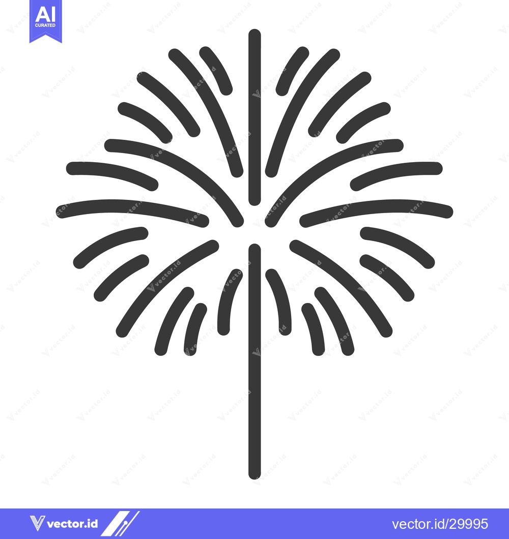 Premium Vector of An illustrative image of a stylized burst of fireworks
