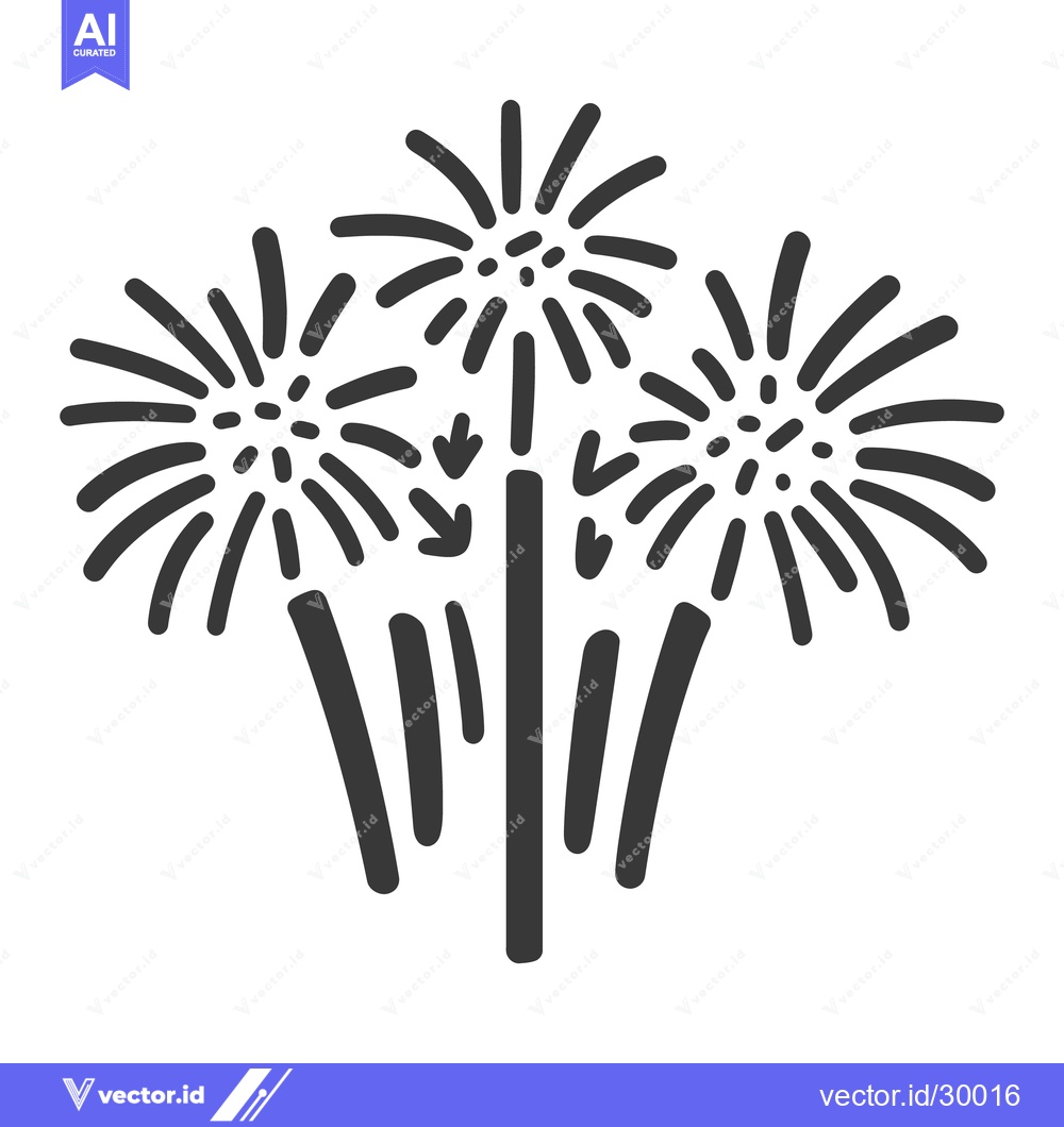 Premium Vector of A simple black and white illustration depicting colorful bursts of fir