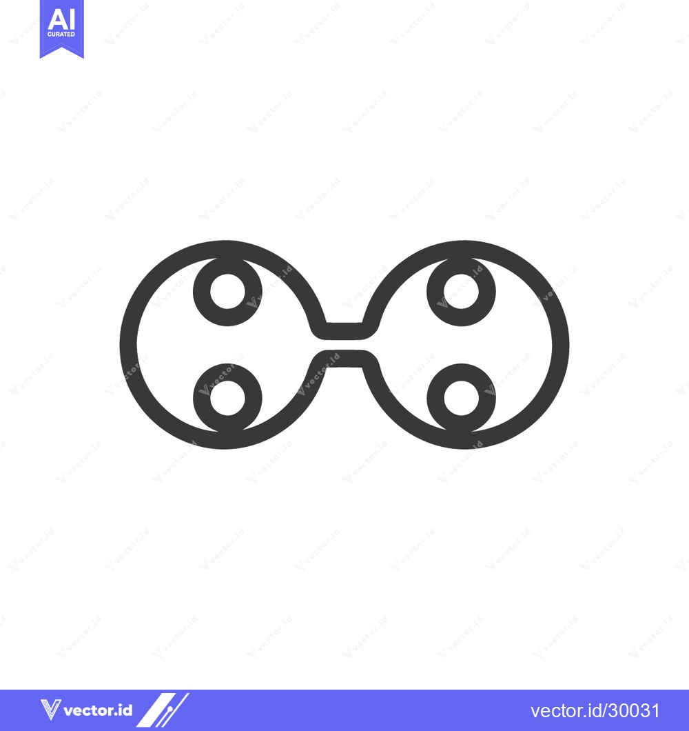 Premium Vector of Abstract Dumbbell Icon: Symmetrical Design with Circular Weights and C