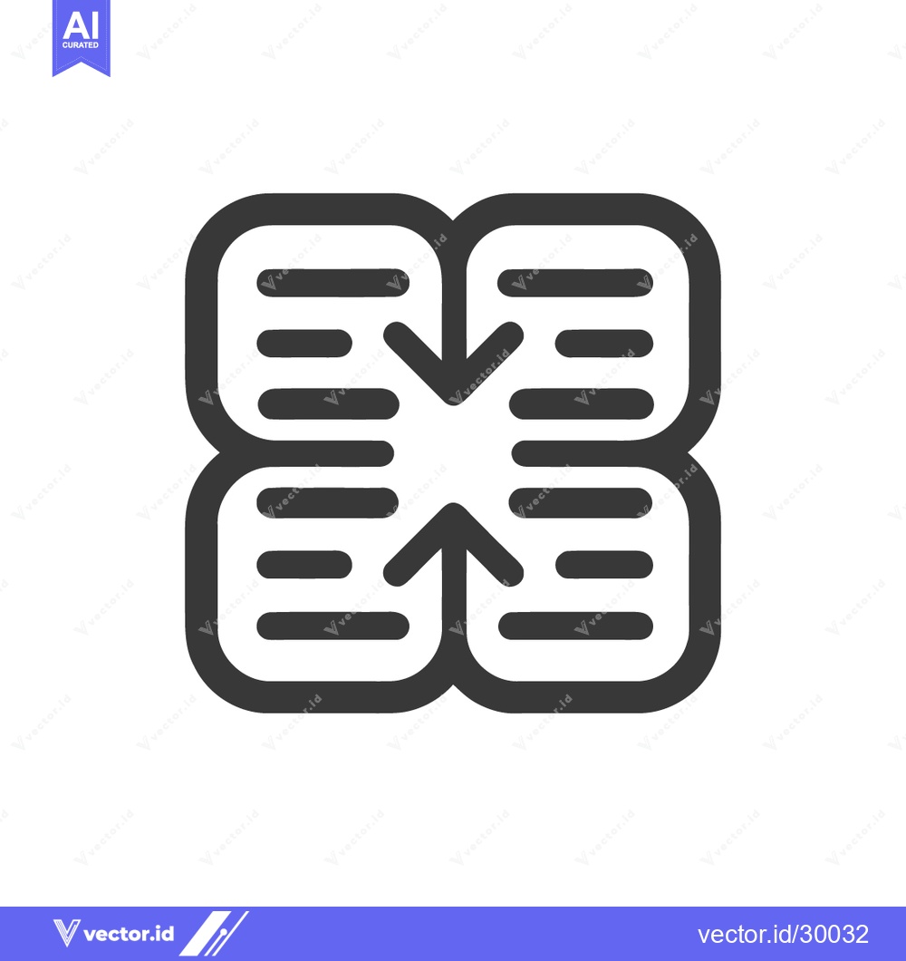 Premium Vector dari Data Exchange Icon: Four Documents with Arrows in Circular Arrangement