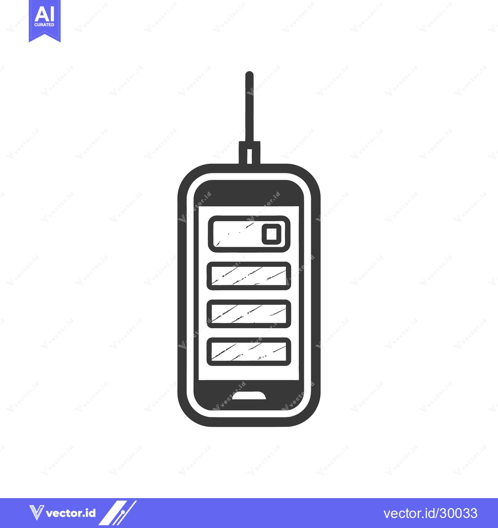 Premium Vector dari A mobile phone is connected to power and has a battery display