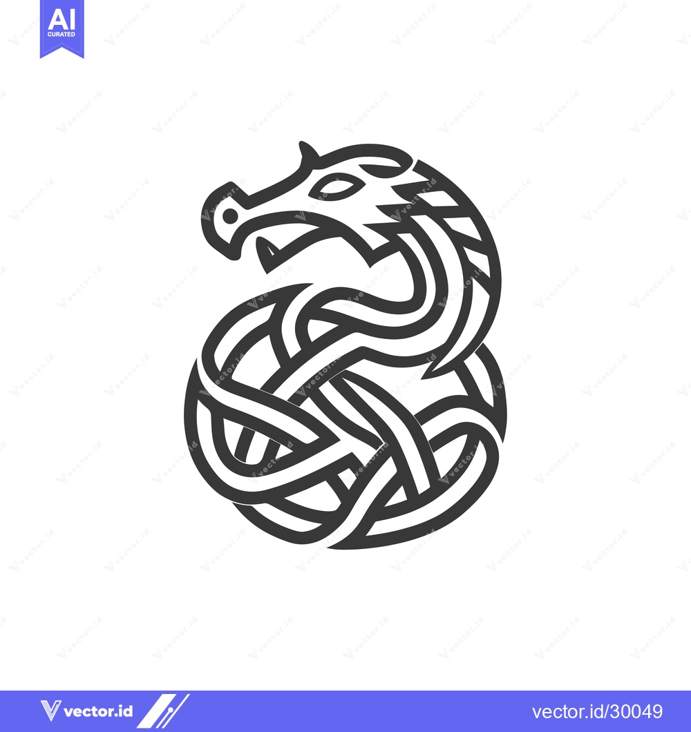 Premium Vector of Celtic Knotwork Dragon Design