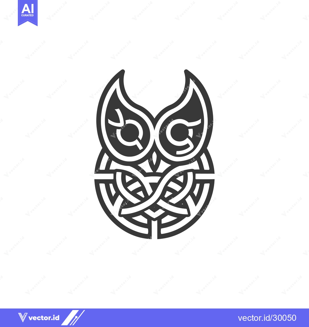 Premium Vector dari Celtic Knotwork Owl Design