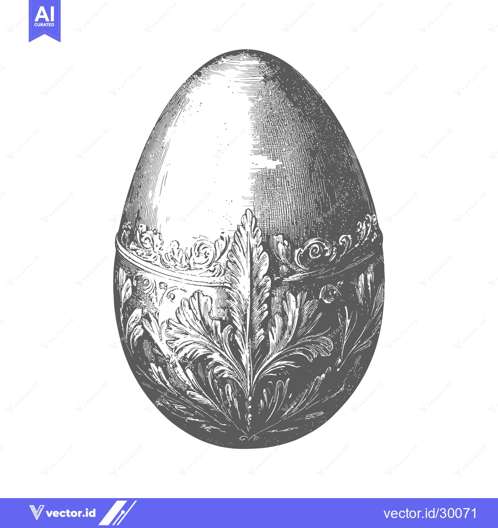 Premium Vector dari Ornate Easter Egg Design A Decorative Holiday Symbol