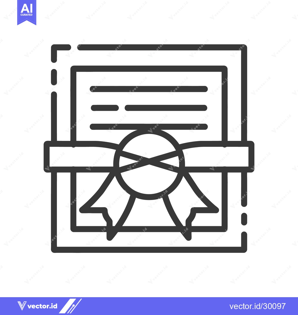 Premium Vector of A black and white illustration depicting a formal certificate document