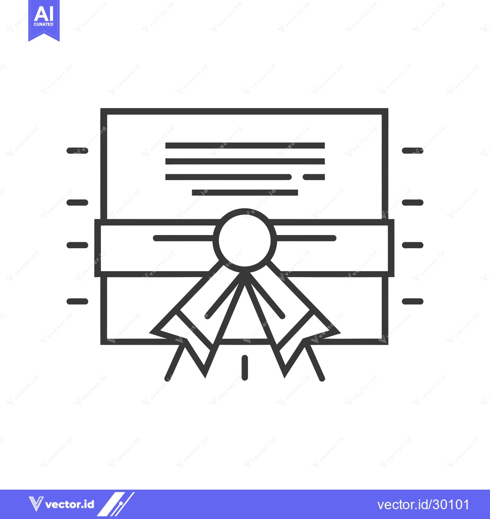 Premium Vector dari Certificate with a Ribbon and Seal