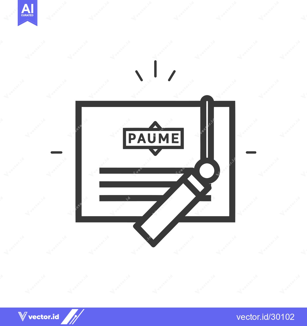 Premium Vector dari Certificate with Diploma and "Paum?" Text