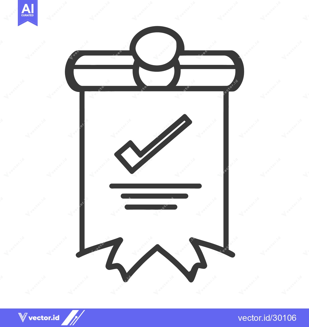 Premium Vector dari A torn paper with a check mark and clip detail
