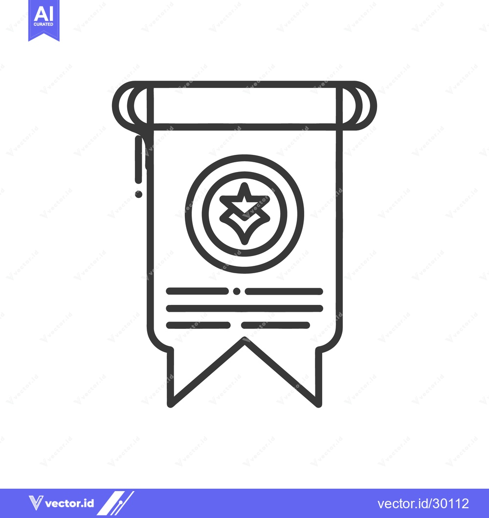 Premium Vector dari Simple Icon Depicting a Flag with a Circular Emblem Design