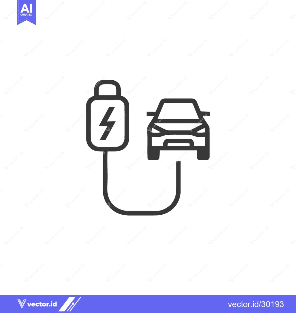 Premium Vector dari Electric Car Charging Icon: Modern, Minimalist Design for Sustainable