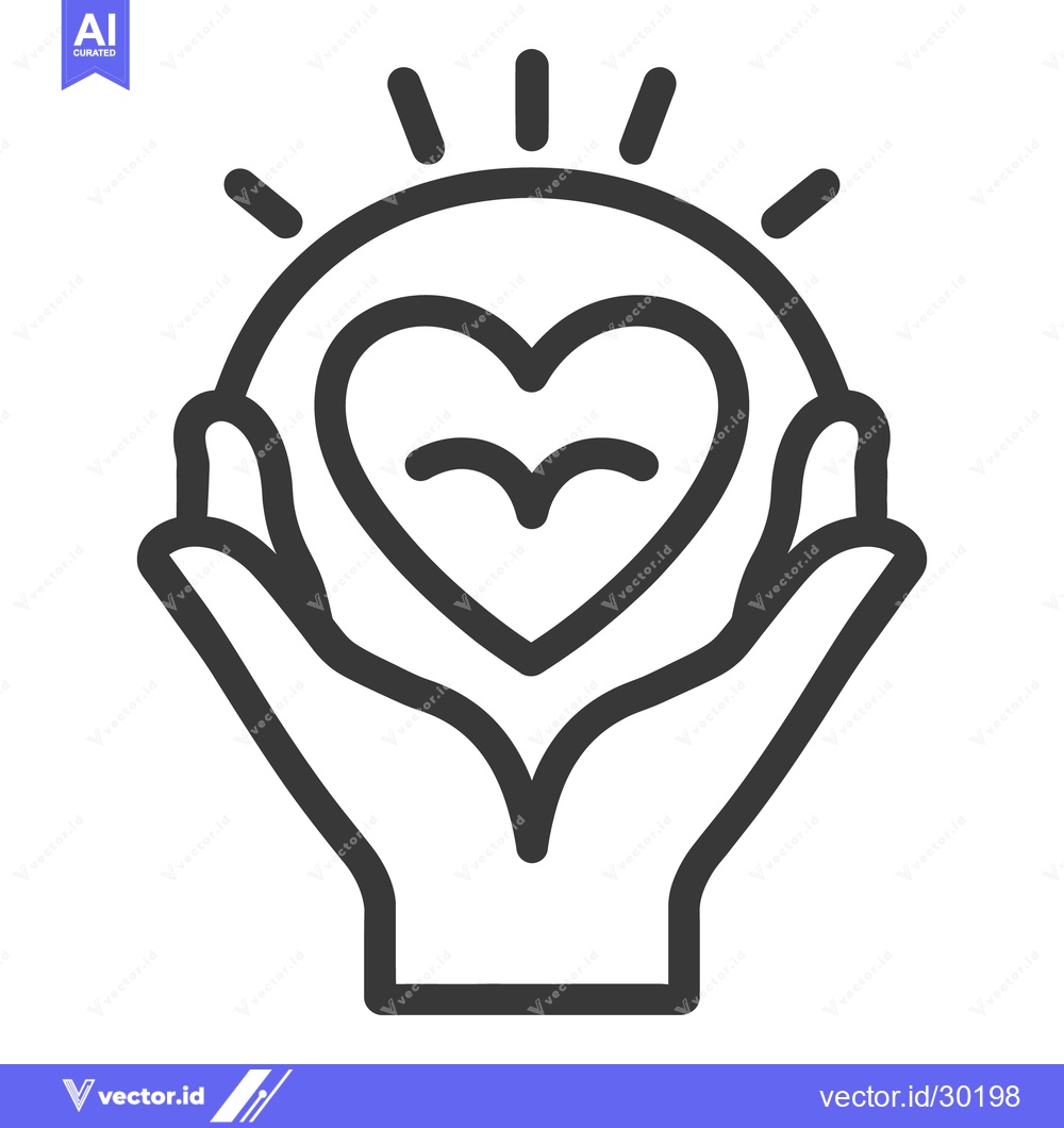 Premium Vector dari Symbol representing care kindness and spreading of love to all