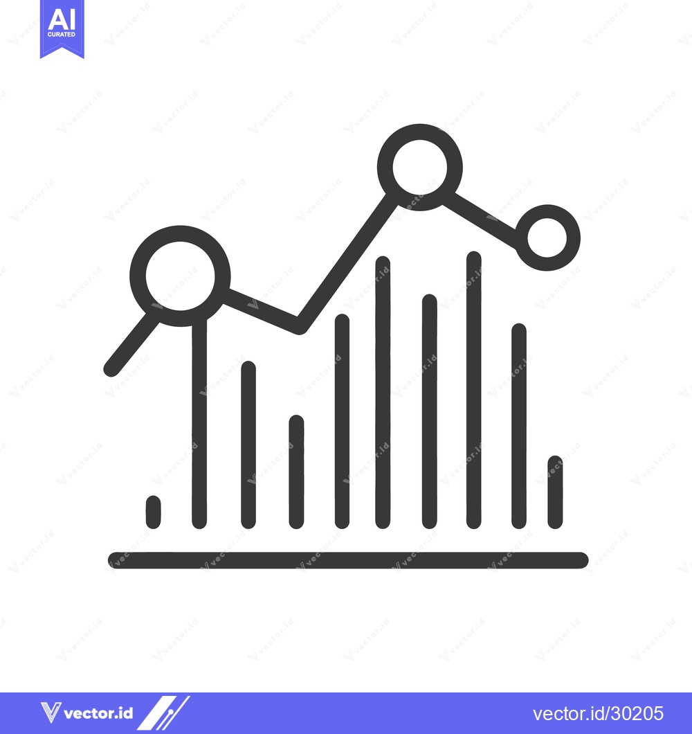Premium Vector dari A simple line graph and bar chart illustrating data analysis