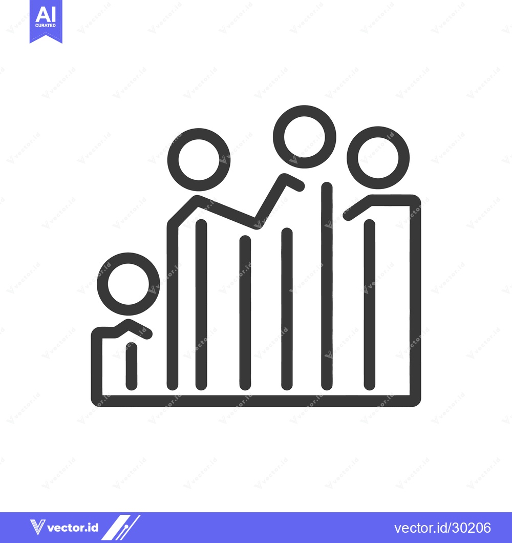 Premium Vector of A simple illustration of a growing team with increasing performance