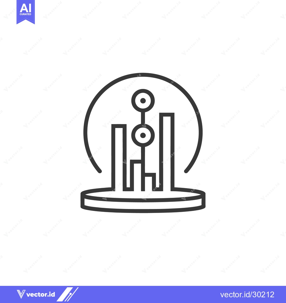 Premium Vector dari Geometric line art depicting a conceptual data representation structur