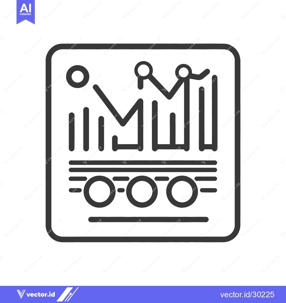 Premium Vector of A black and white icon showing data and process visualizations