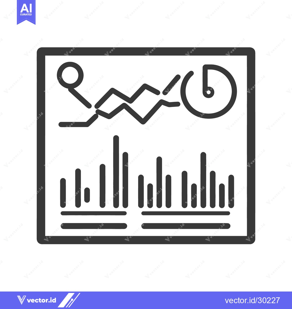 Premium Vector dari A graphic representation of data information and analysis on a display