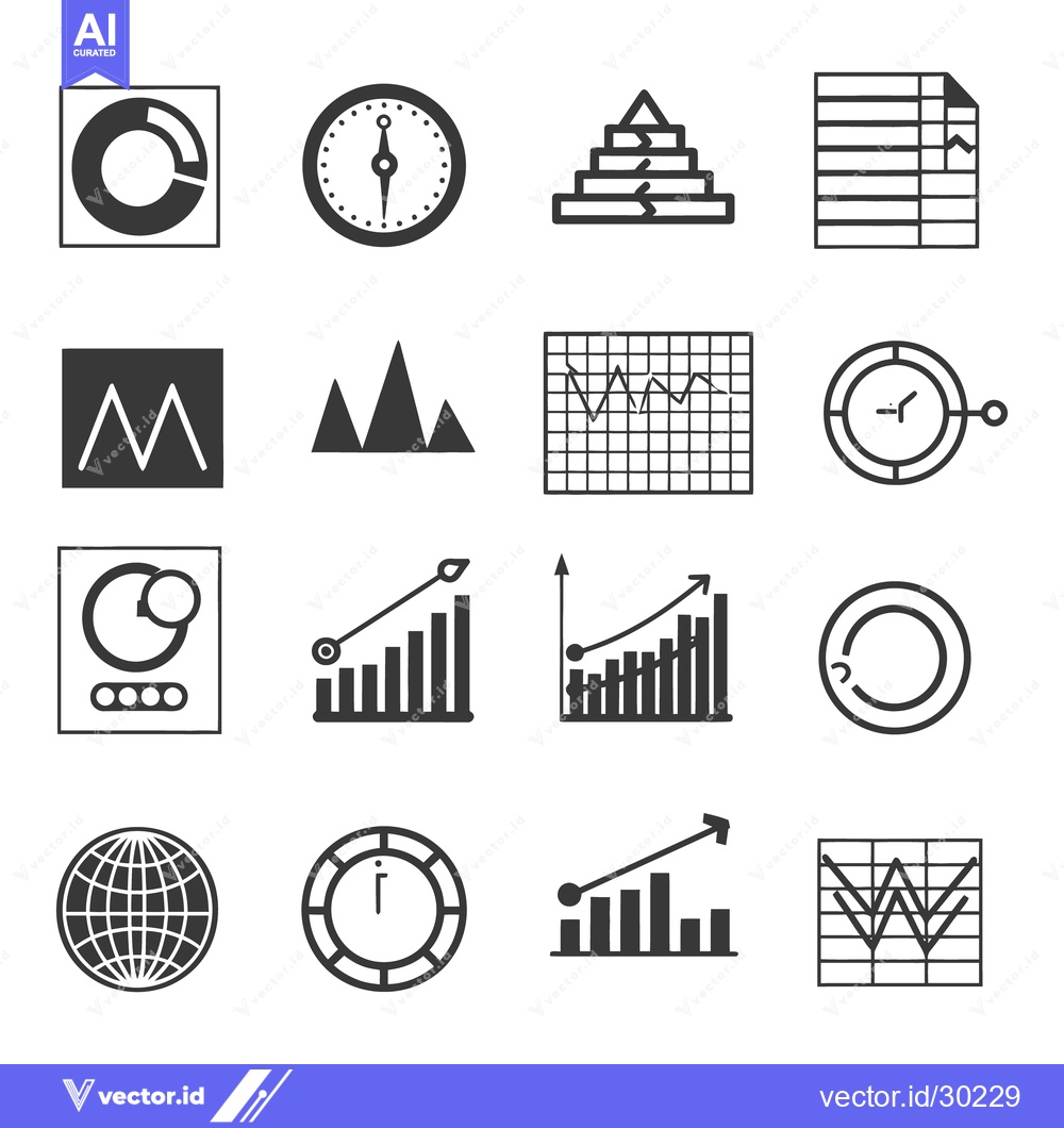 Premium Vector dari Diverse collections of business analysis and graphic statistical chart