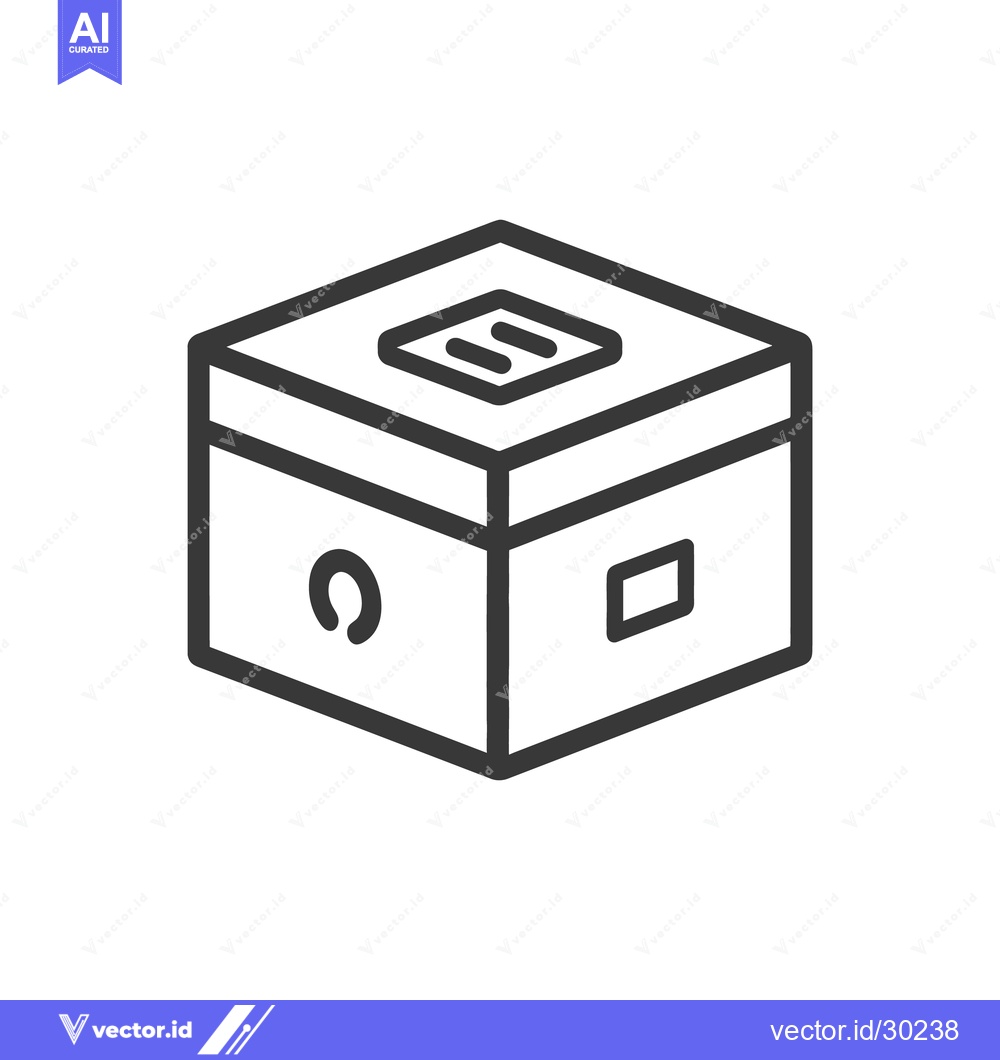 Premium Vector of A simple illustration of a closed and stylized storage container