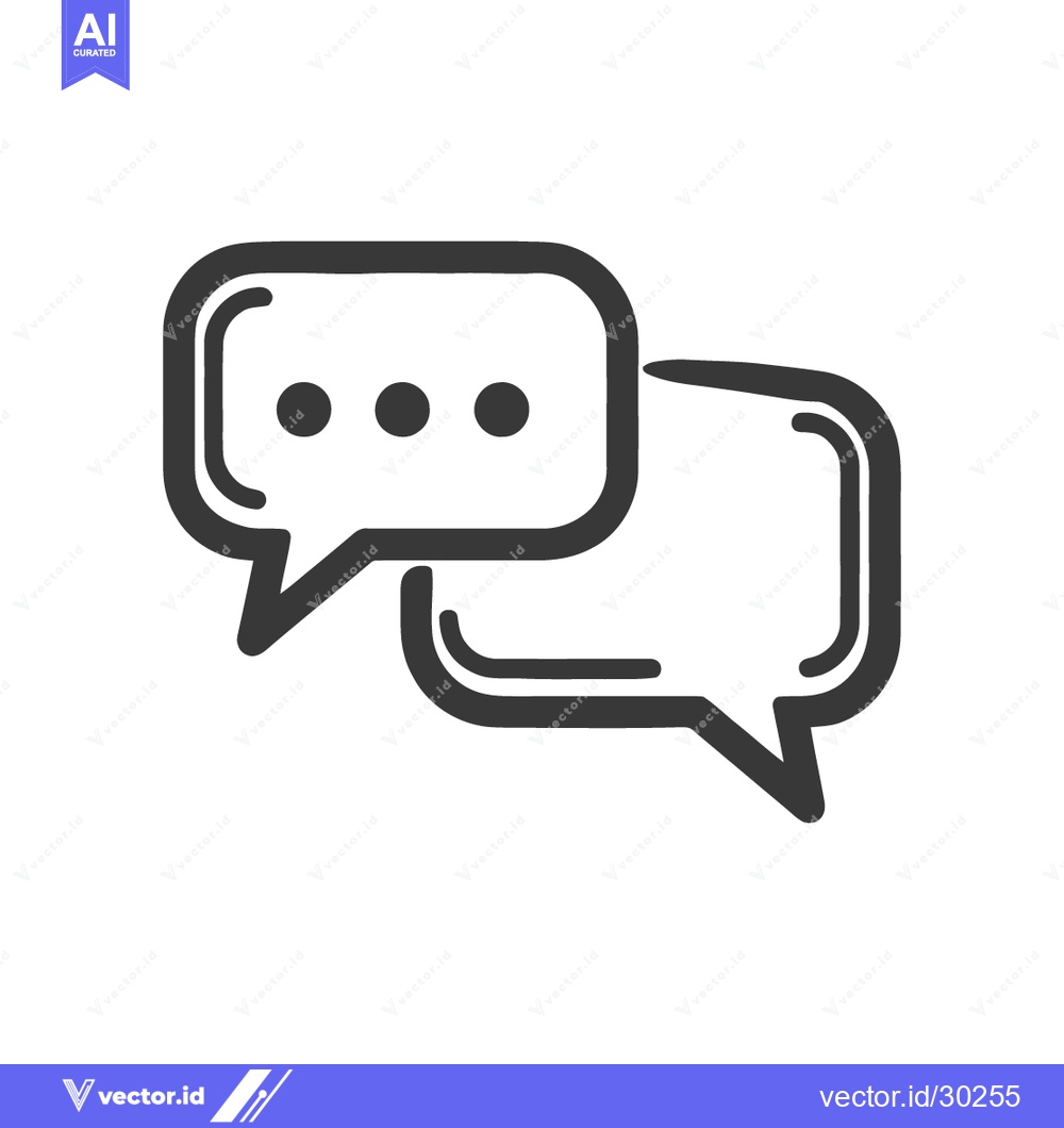 Premium Vector of Minimalist Chat Bubbles Icon: Communication, Dialogue, and Message Exc