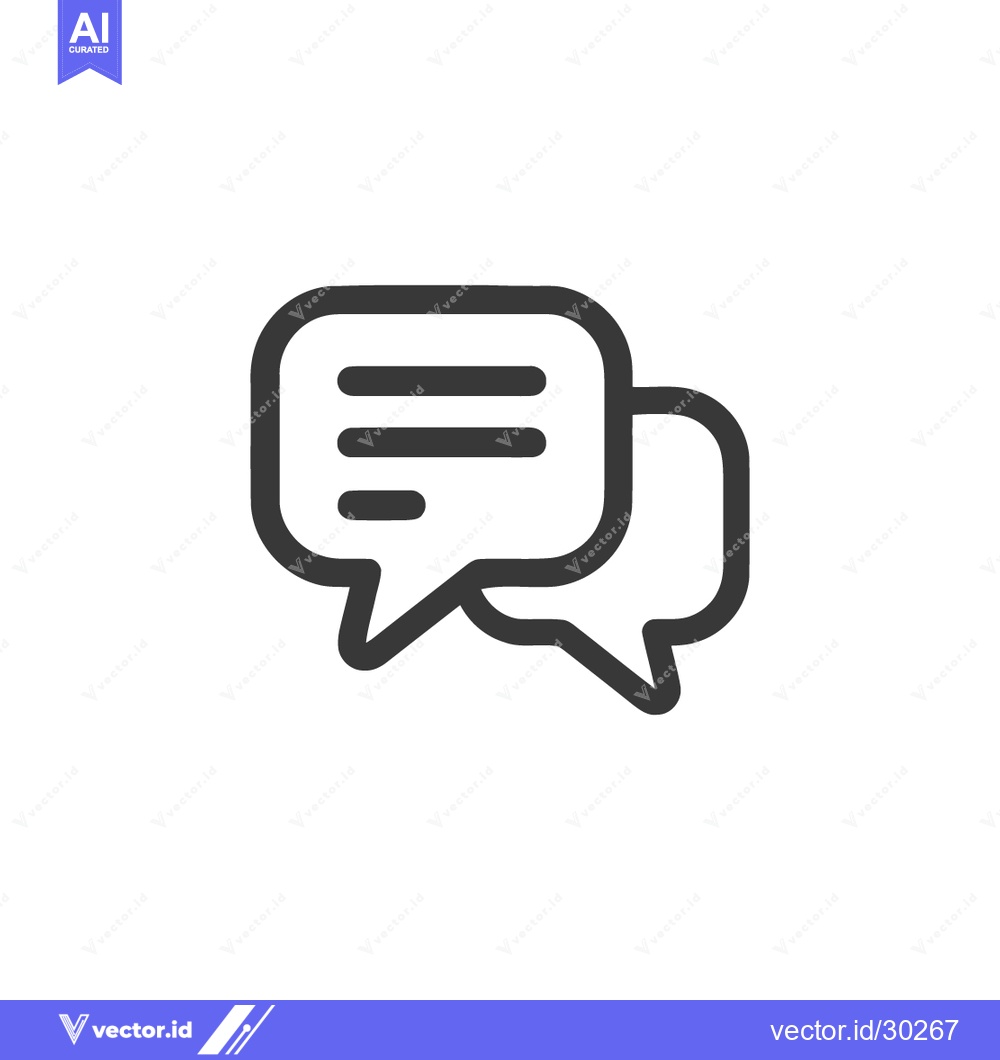 Premium Vector dari Minimalist Chat Bubbles Icon: Communication, Dialogue, and Text Exchan
