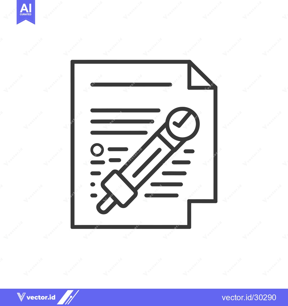 Premium Vector dari Checked Document with Pen and Checkmark