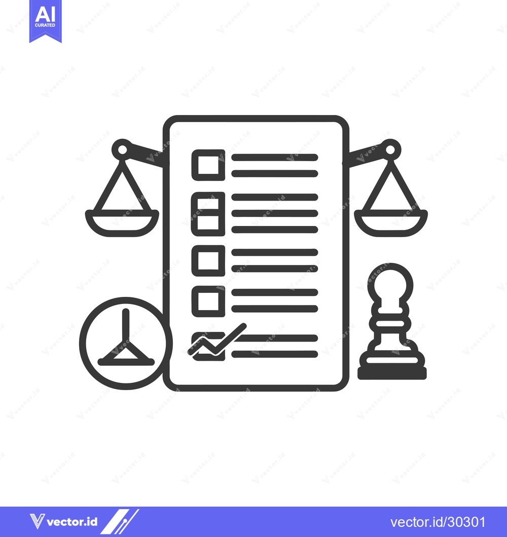 Premium Vector of Checklist Document with Scales, Chess Piece, and Timer