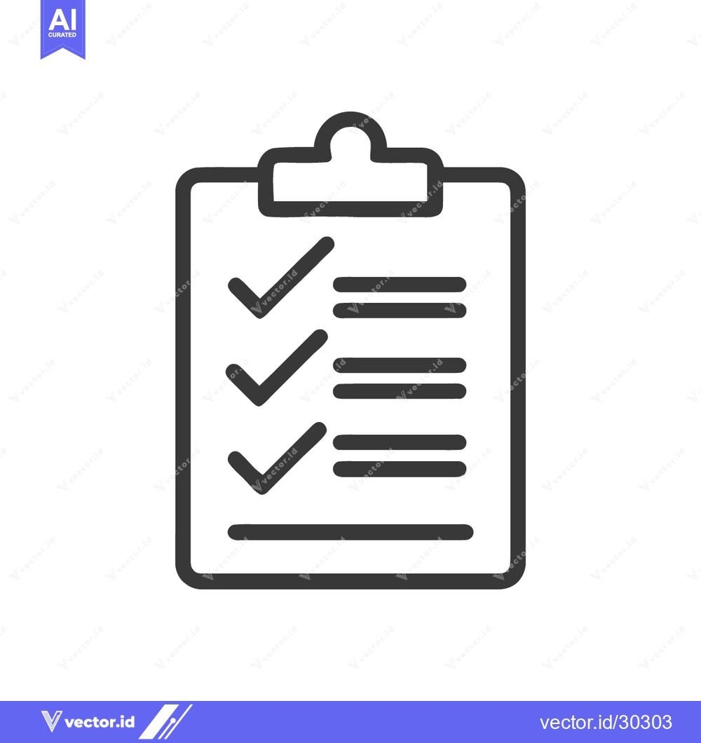 Premium Vector dari Checklist Icon Line Art Icon  2092