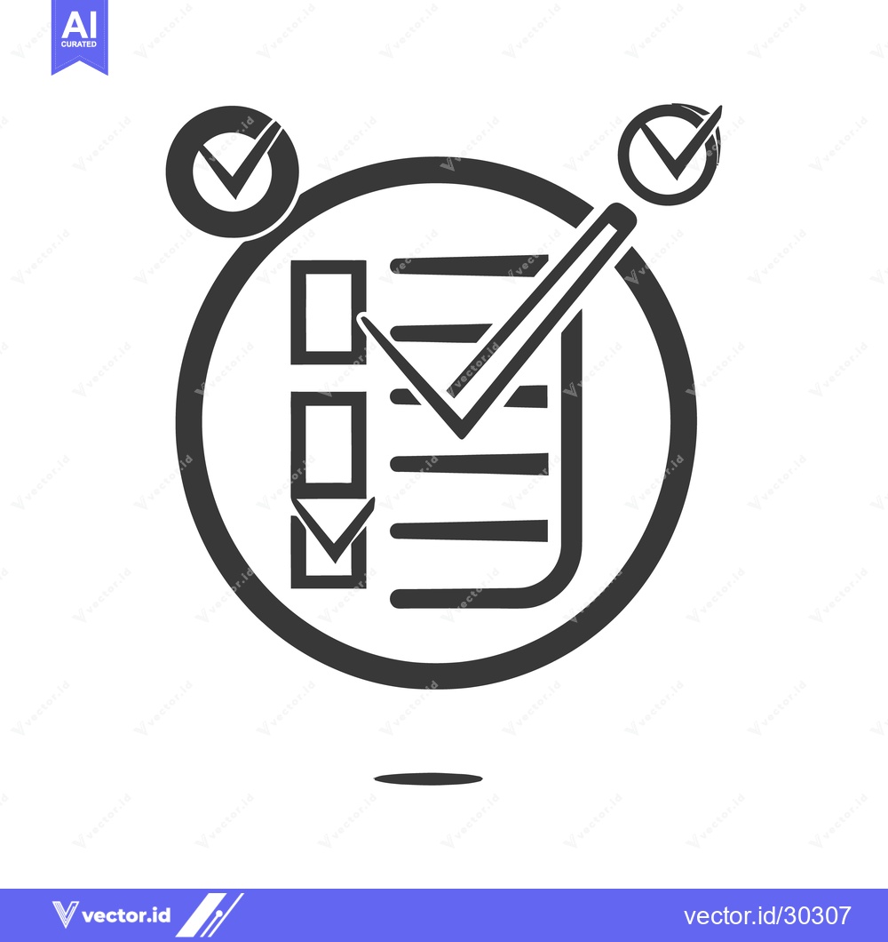 Premium Vector dari A graphic representation of checklist documents with checkmarks inside