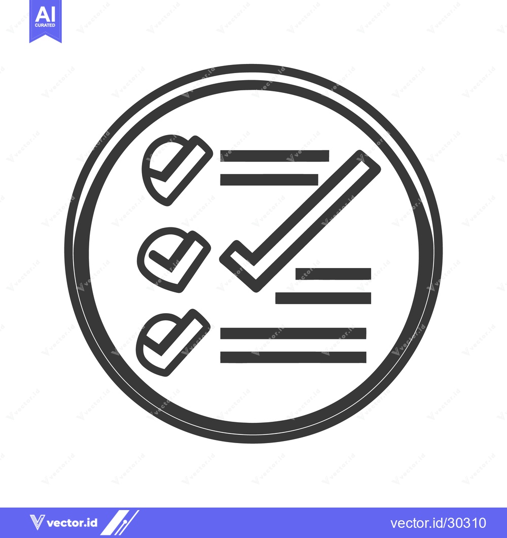 Premium Vector dari A circular icon shows a checklist and completed tasks visually