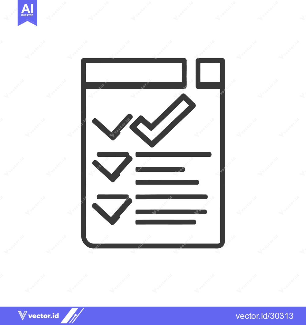 Premium Vector dari A digital illustration of a checklist with checkmarks on the list