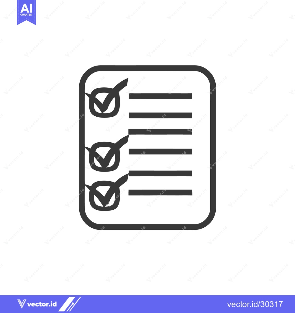 Premium Vector dari An illustrated checklist document with check marks for completed tasks