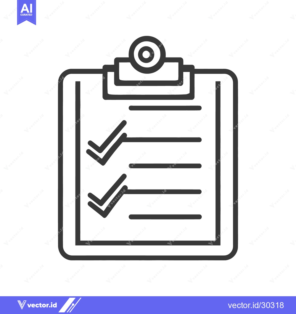 Premium Vector of An illustration depicts a checklist on a clipboard for completion