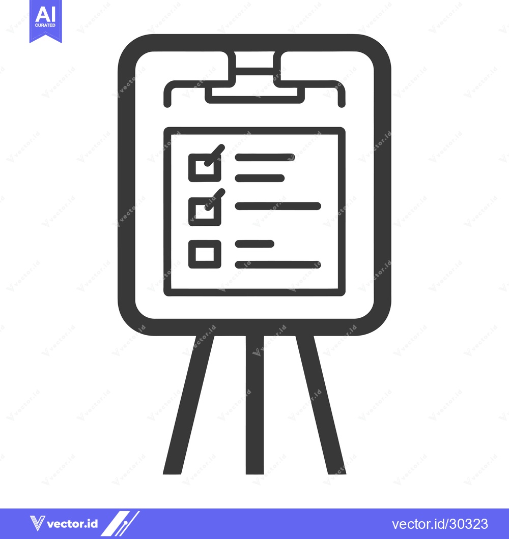 Premium Vector dari Checklist on a Stand-Up Easel