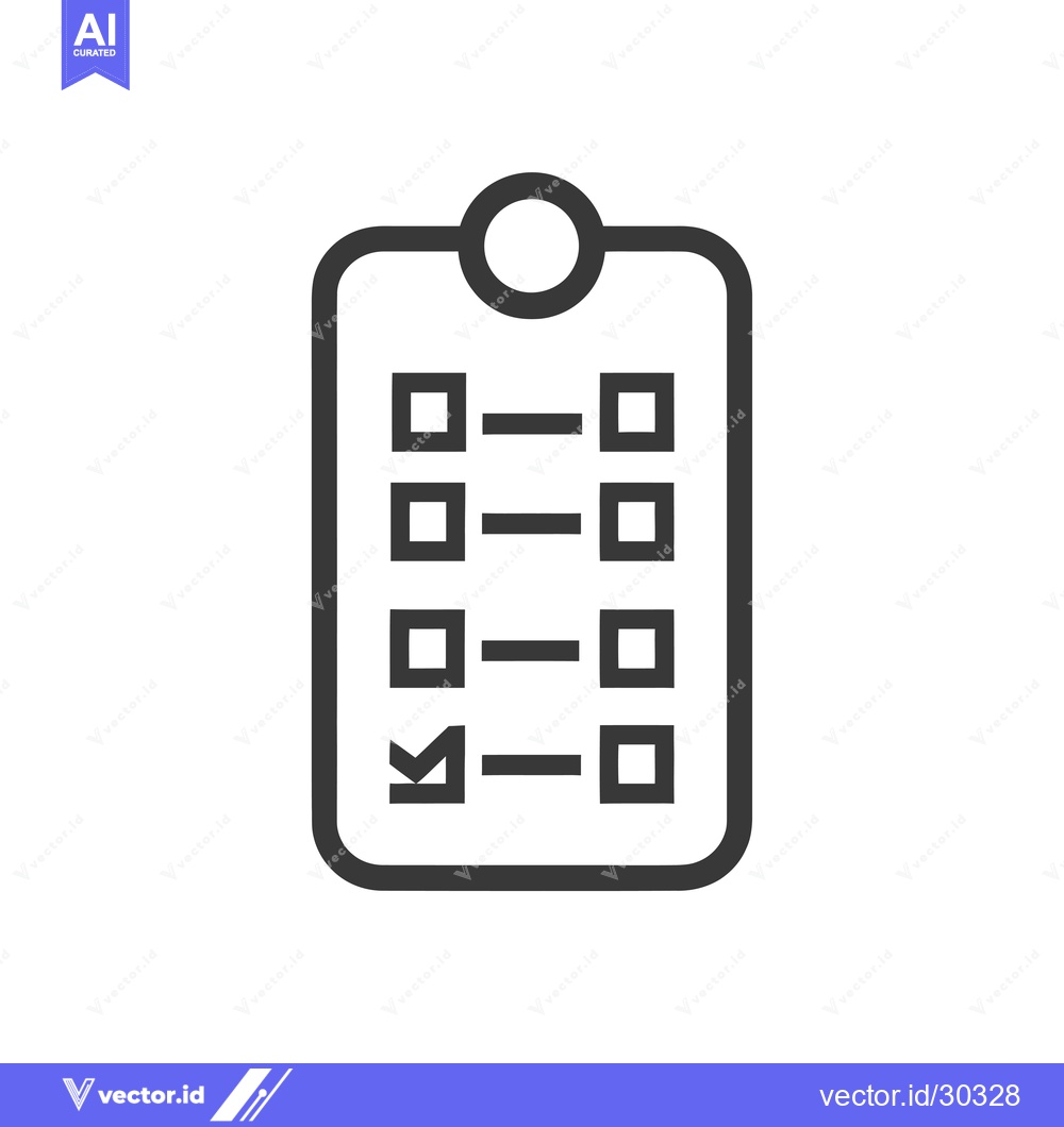 Premium Vector dari Checklist with a Checked Box and a Round Handle