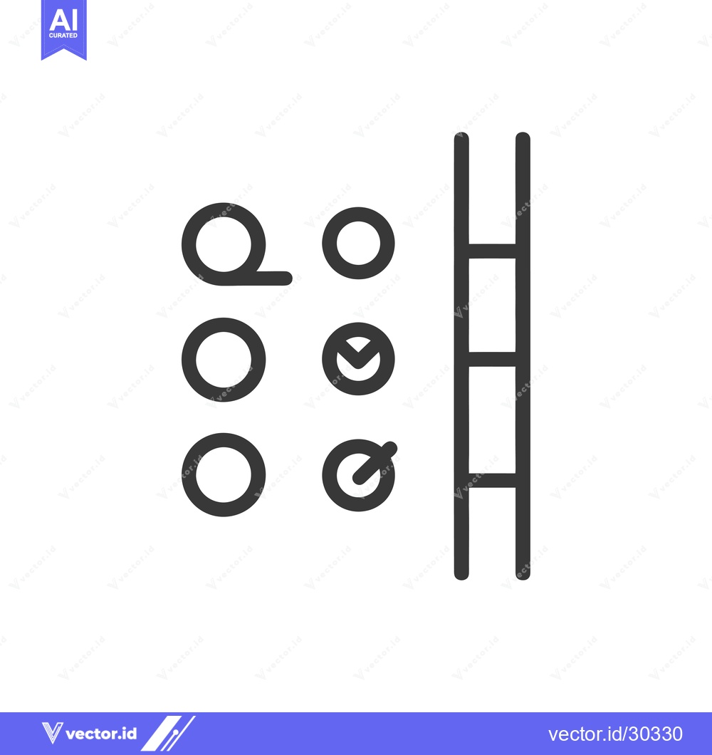 Premium Vector dari Checklist with checkmark and ladder icon