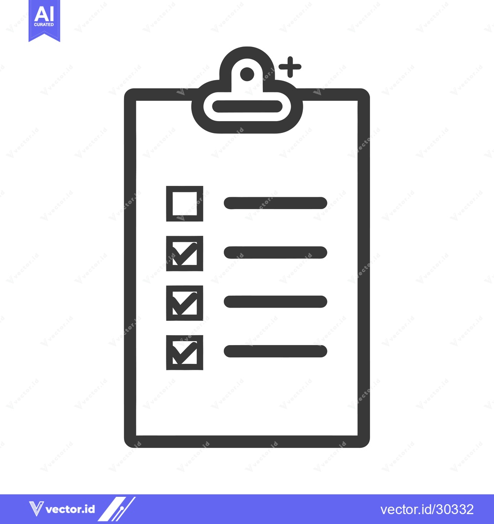 Premium Vector dari Checklist with Clipboard and Checkmarks