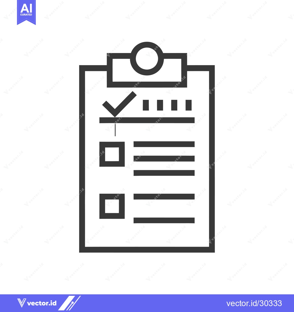 Premium Vector of Checklist with one item checked and two unchecked items
